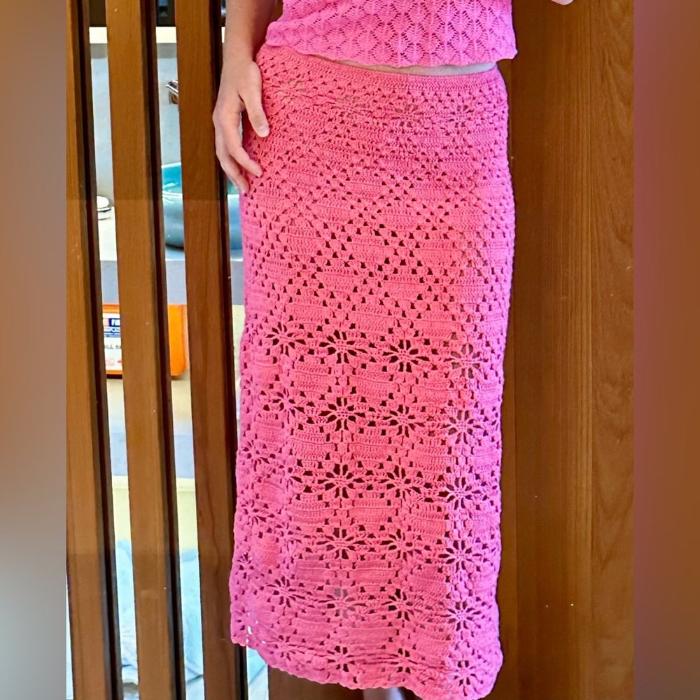 She Made Me crochet skirt. handmade.